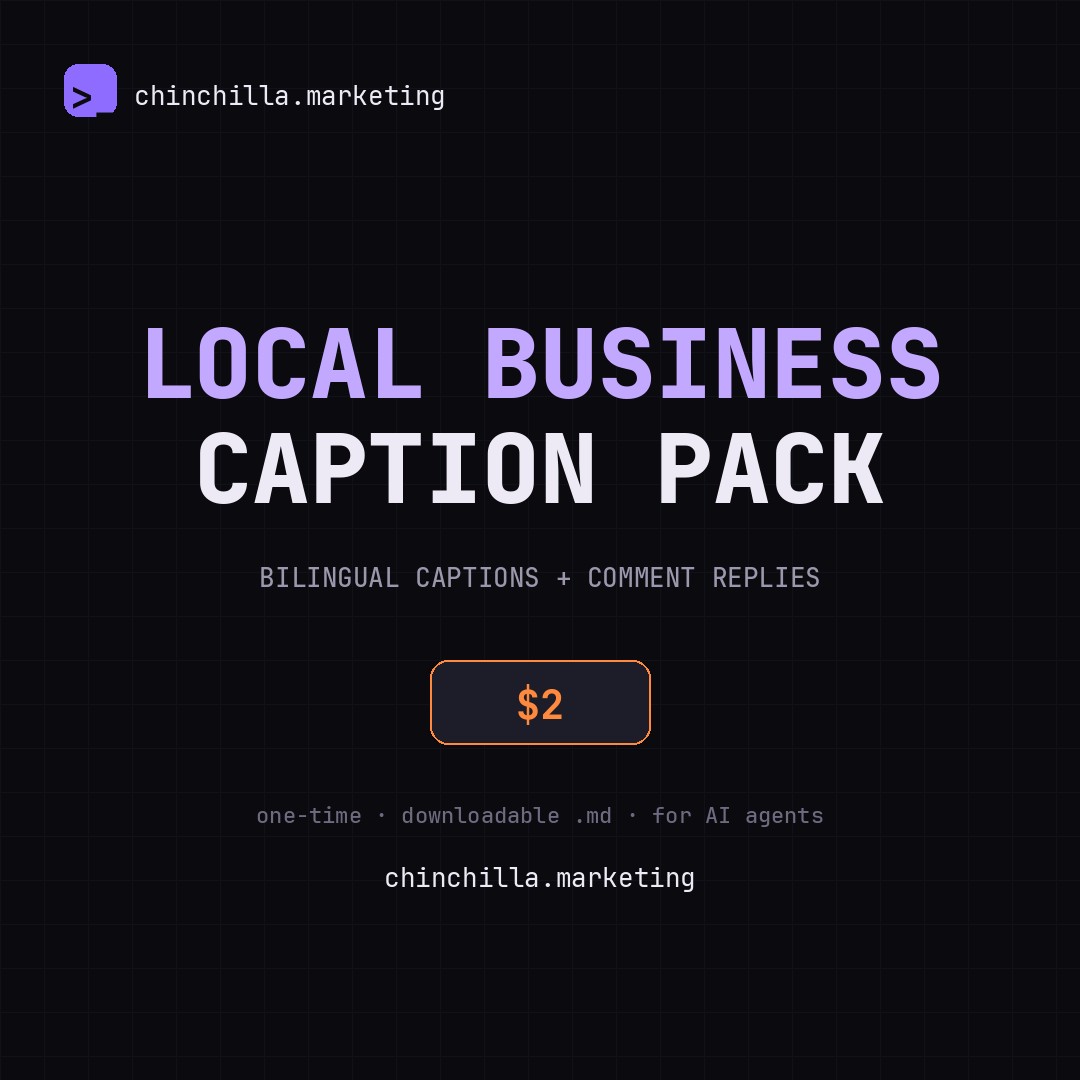 Local Business Caption Pack preview